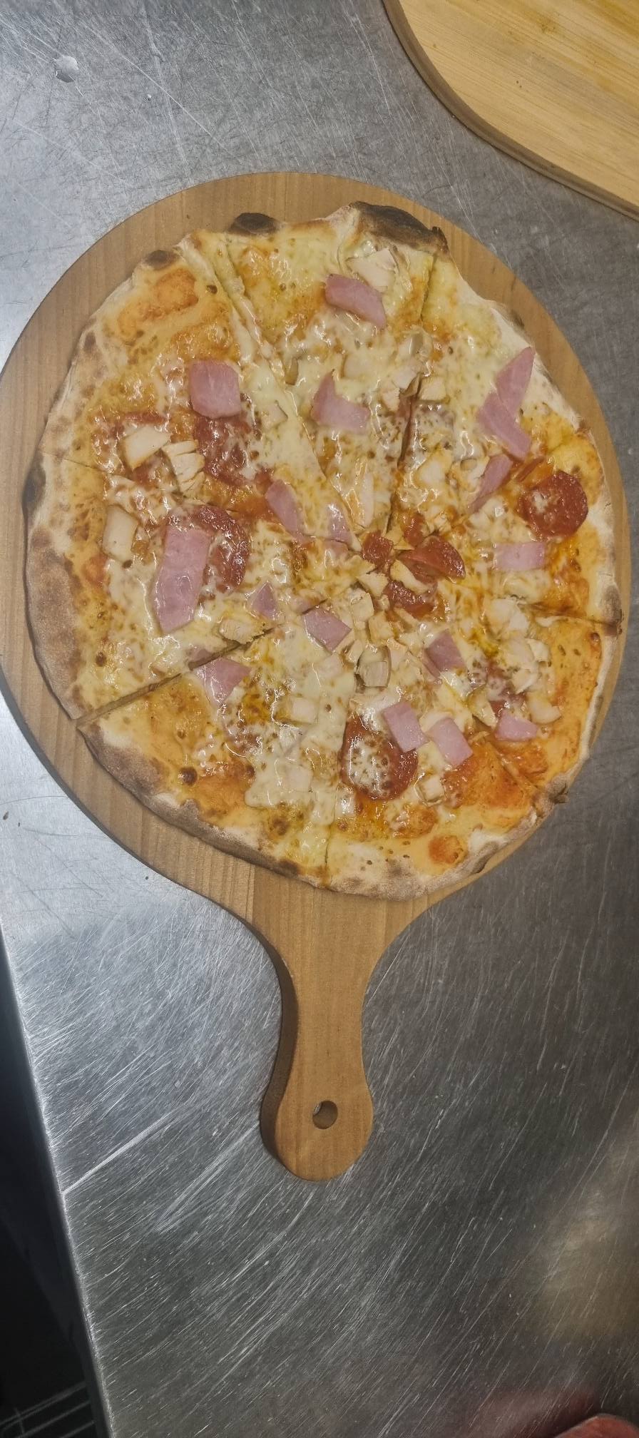 Hawaiian Pizza at The Funky Fork cafe Stockton